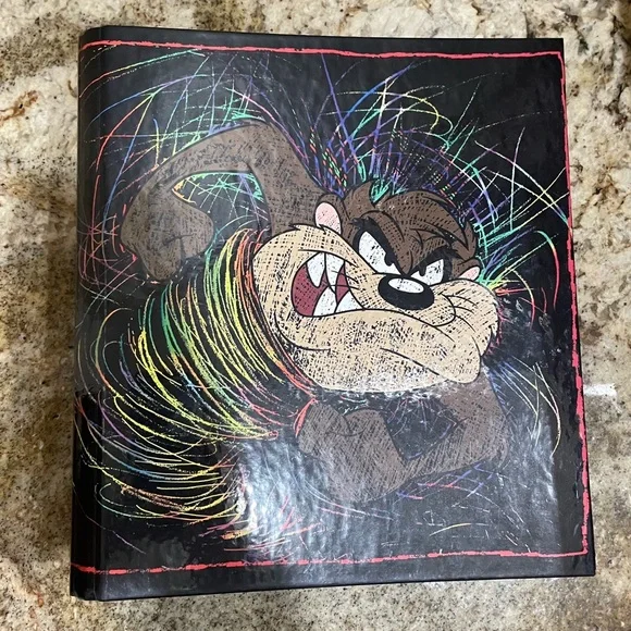 Looney Tunes TAZ the Tasmanian Devil Binder 3-Ring 90s RETRO Vintage New - Picture 1 of 8